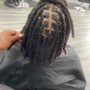 Dreadlocks wash retwist $ style neck length