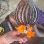 Kid's Cornrows Style(12 and under)(Hair Provided)