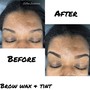 Brow wax and tint