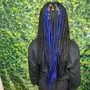 Stitch braids in the front/ senegalese in the back (mid back)