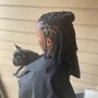 Loc retwist w/added hair