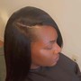 Half up Ponytail quick weave