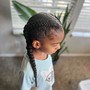 Kid's Braided ponytail w/ medium feed ins