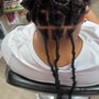 Straight back cornrows