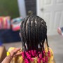 Kid's Cornrows with natural hair (basic style)