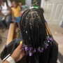 Kid's Cornrows with natural hair (basic style)