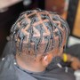 Men small freestyle braids