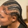 6-8 feed in braids/cornrows