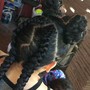 Straight back Braids (no weave)