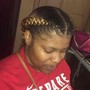 Straight back Braids (no weave)