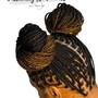 Tribal braids- Three layers (midback)- medium only