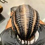 Natural hair 2-5 cornrows