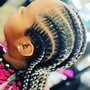 Feed in Cornrow ponytail