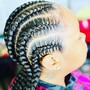 Feed in Cornrow ponytail