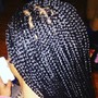 Waist length Medium Size Box Braids