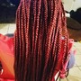 Medium size Midback length box braids