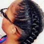 Feed in Cornrow ponytail