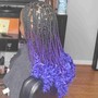 Large knotless, midback Braids