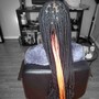 Large knotless, midback Braids