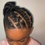 Kid's Cornrows on Natural hair (Mid back)