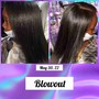 Blowout (Relaxed hair)