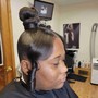 Ponytail with Swoop or Chinese Bang