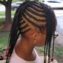 Small knotless Braids Edge up