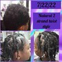 2 Strand twist style (Natural hair) (Medium side)