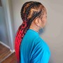 8 Straight back feed in/stitch braids