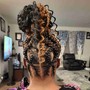 Updo braided ponytails