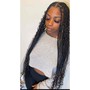 Medium Boho knotless braids