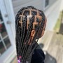 Small mid back Goddess Braids