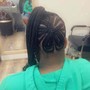 Knot less box braids