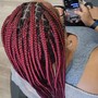 Traditional box braids large