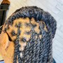 Short Loc shampoo retwist and style