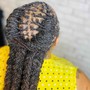 Short Loc shampoo retwist and style