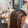 Straight back stitch cornrows