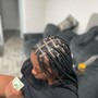 Stitch straight back cornrows