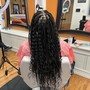 Large box braids mid back