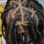 Kid's Knotless  Med Braids