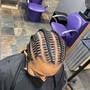 Half feed-in /half knotless Braids