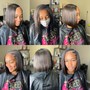 Bob cut on weave