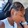 6-8 feed in braids/cornrows