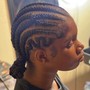 6-8 feed in braids/cornrows