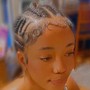 6-8 feed in braids/cornrows