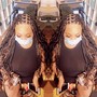 Medium knotless braids (mid back)