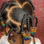 Medium Boho knotless box braids (mid back)