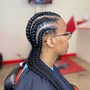 Straight back(4-6 braids)