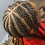 Ghana Braids (Feed ins) (more than 6)