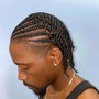 Half/Half Cornrows and Boxbraids